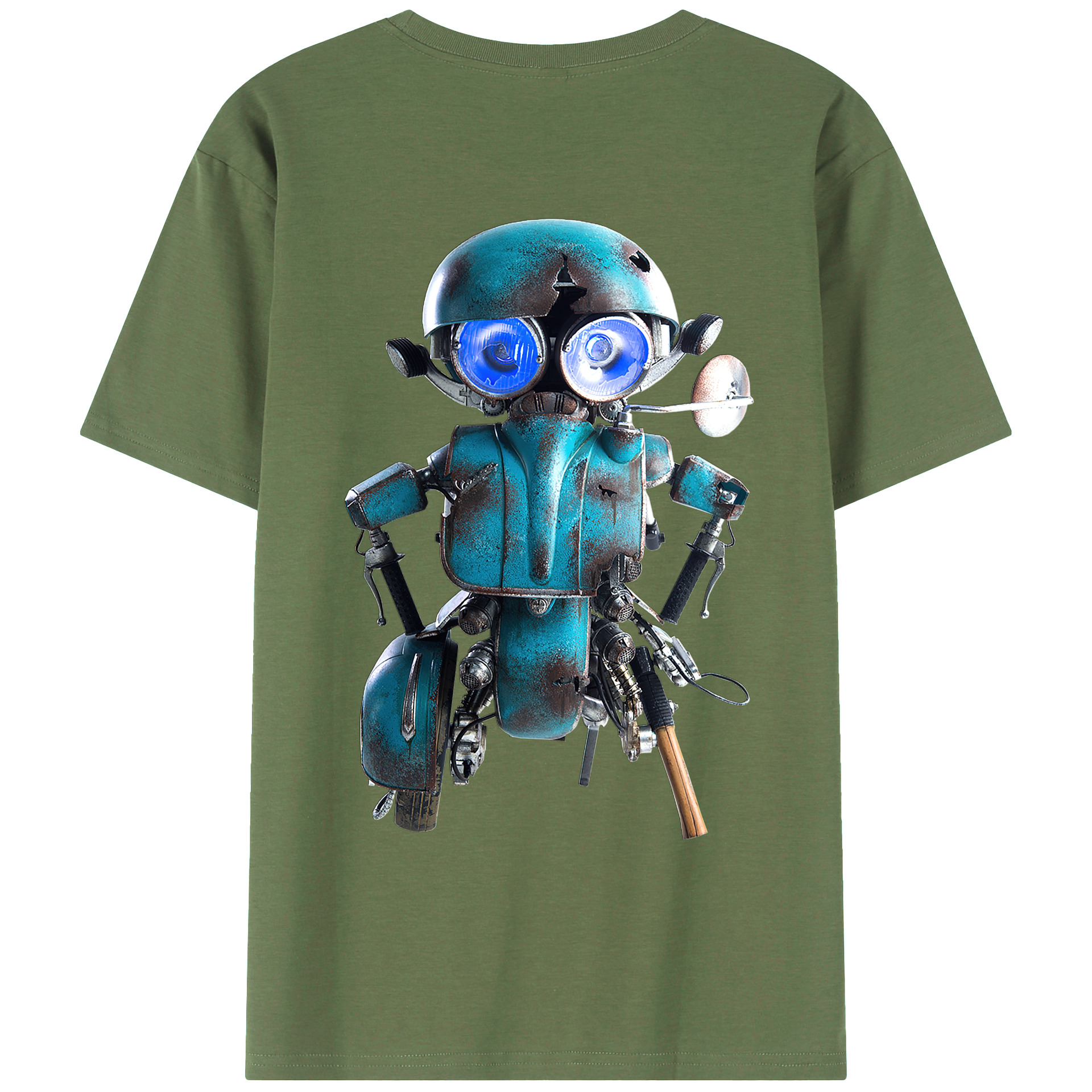 （画像用）  綿100％ メンズ半袖Tシャツ（バックプリント） 通気性